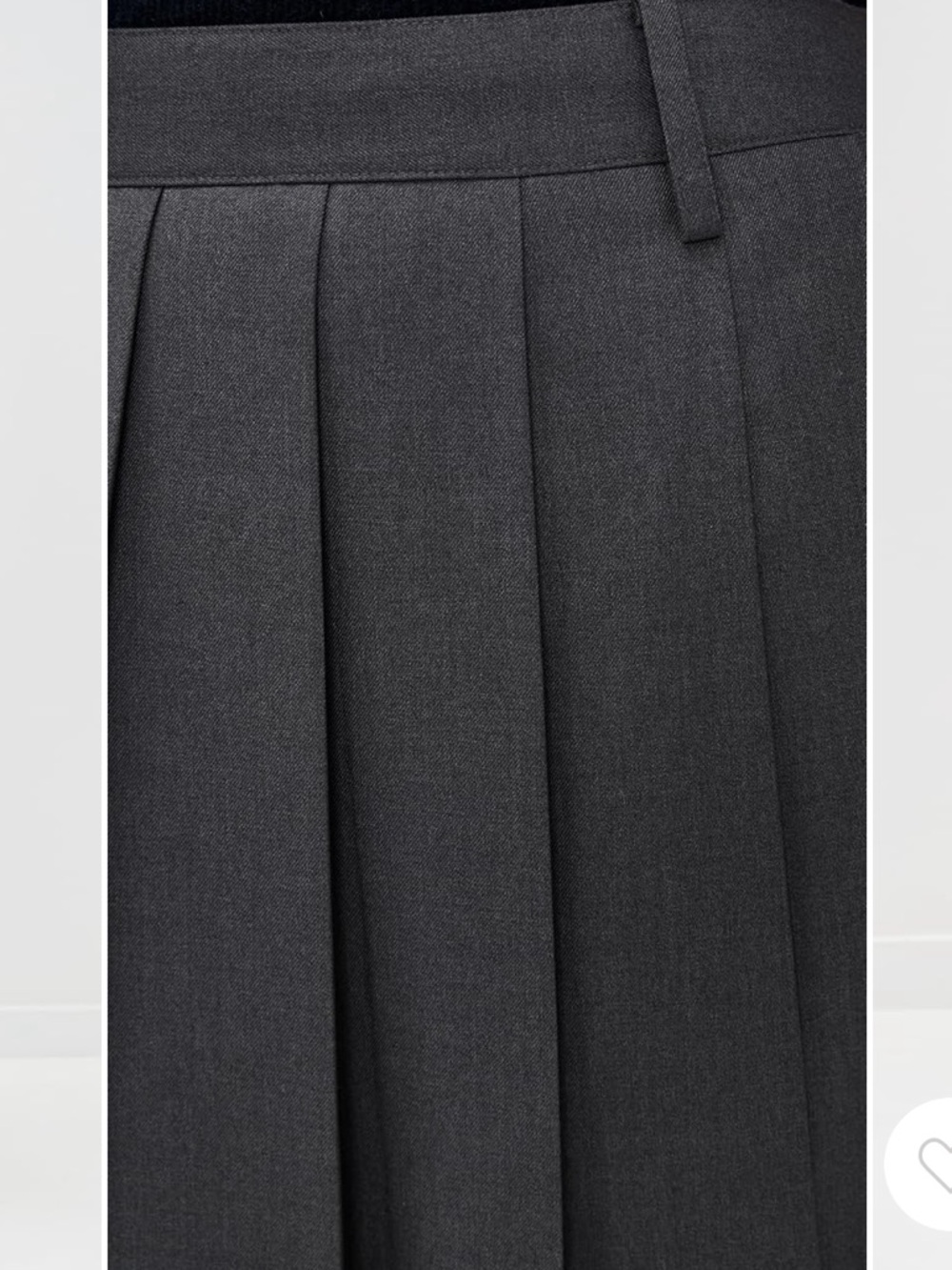 Dunst Pleated Midi Skirt in Charcoal Gray size small NWT - Picture 2 of 6